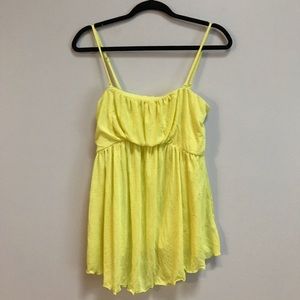 Free People Yellow striped tank top - Size Medium